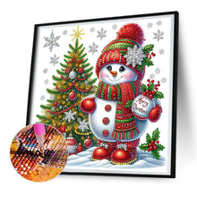 Load image into Gallery viewer, Diamond Painting - Partial Special Shaped - Christmas snowman (30*30CM)
