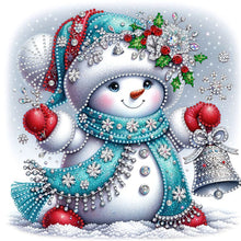 Load image into Gallery viewer, Diamond Painting - Partial Special Shaped - Christmas snowman (30*30CM)
