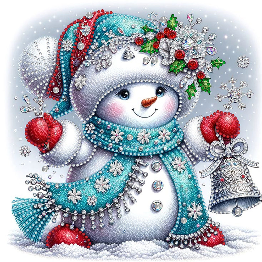 Diamond Painting - Partial Special Shaped - Christmas snowman (30*30CM)
