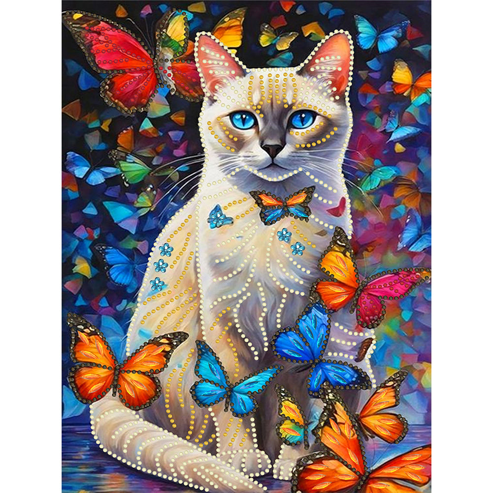 Diamond Painting - Partial Special Shaped - Cat (30*40CM)
