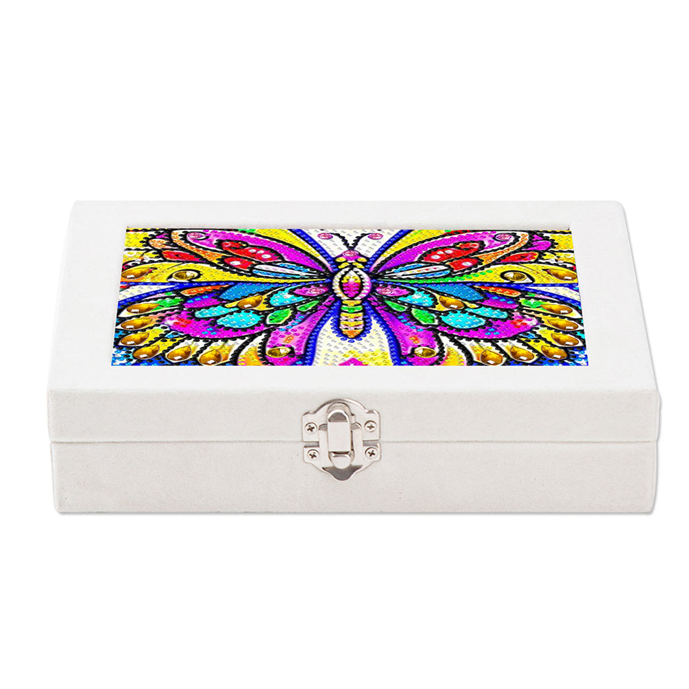 Special Shape Butterfly Diamond Art Organizer Box for Necklaces Earrings Rings