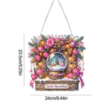 Load image into Gallery viewer, Wooden Special Shaped Christmas Crystal Ball Diamond Painting Hanging Home Decor
