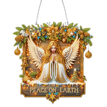 Load image into Gallery viewer, Wooden Special Shaped Christmas Angel Diamond Painting Hanging Home Decorations
