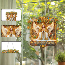 Load image into Gallery viewer, Wooden Special Shaped Christmas Angel Diamond Painting Hanging Home Decorations
