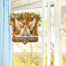 Load image into Gallery viewer, Wooden Special Shaped Christmas Angel Diamond Painting Hanging Home Decorations
