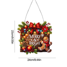 Load image into Gallery viewer, Wooden Special Shaped Merry Christmas Diamond Painting Hanging Home Decorations
