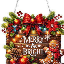 Load image into Gallery viewer, Wooden Special Shaped Merry Christmas Diamond Painting Hanging Home Decorations
