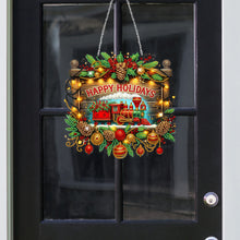 Load image into Gallery viewer, Wooden Special Shaped Christmas Train Diamond Painting Hanging Home Decorations
