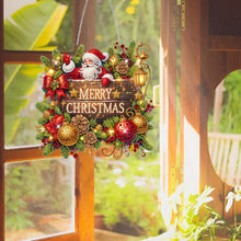 Load image into Gallery viewer, Wooden Special Shaped Santa Claus DIY Diamond Painting Hanging Home Decorations
