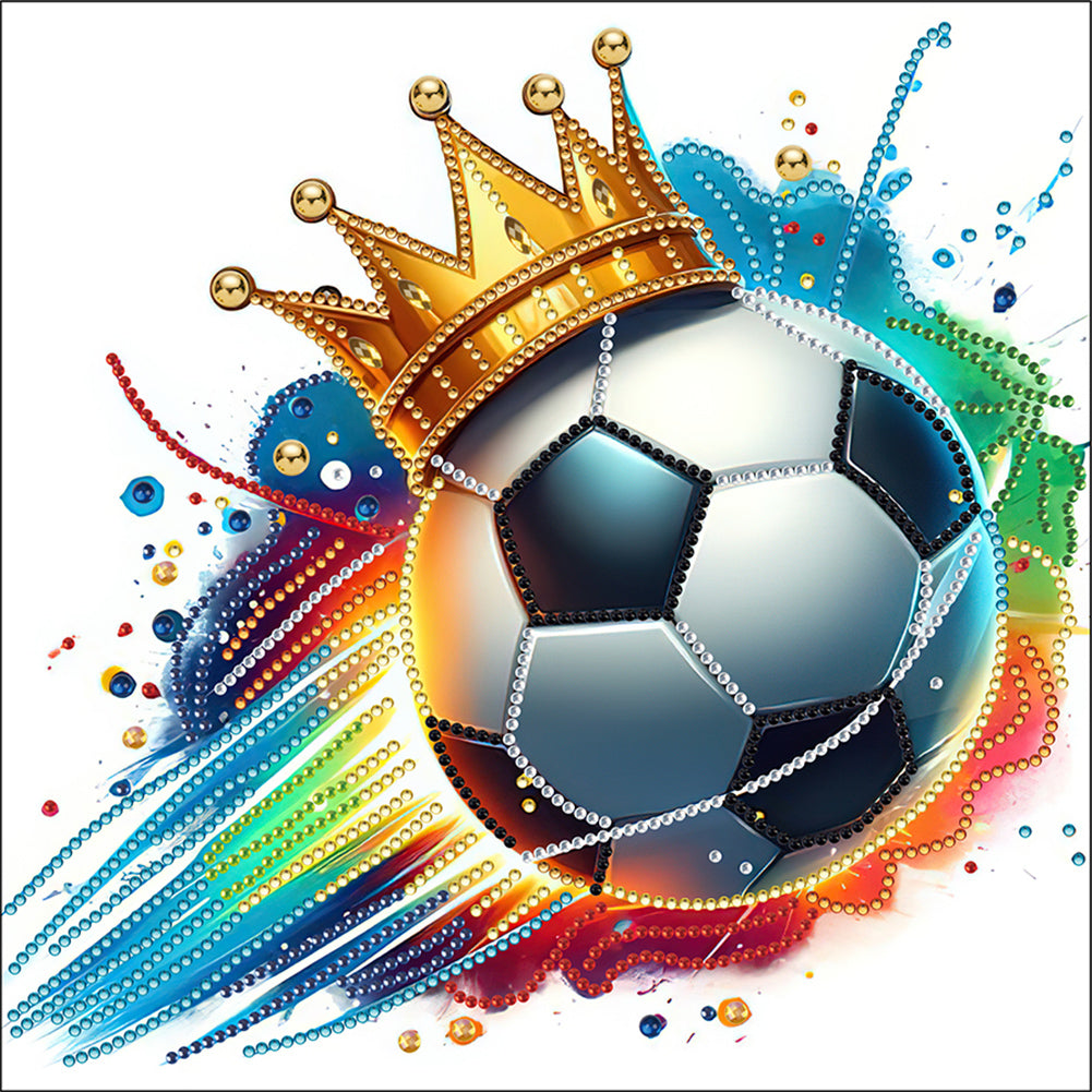 Diamond Painting - Partial Special Shaped - Football (30*30CM)
