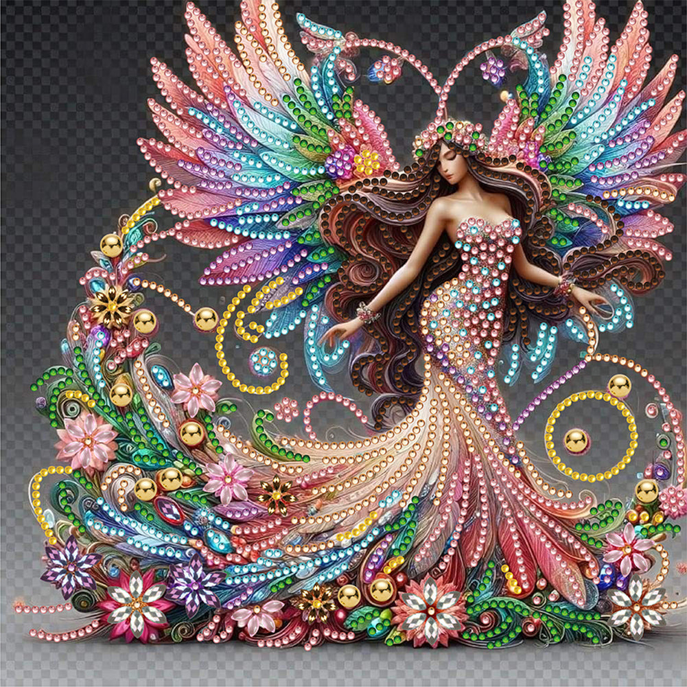 Diamond Painting - Partial Special Shaped - Girl (30*30CM)
