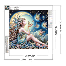 Load image into Gallery viewer, Diamond Painting - Partial Special Shaped - Girl (30*30CM)

