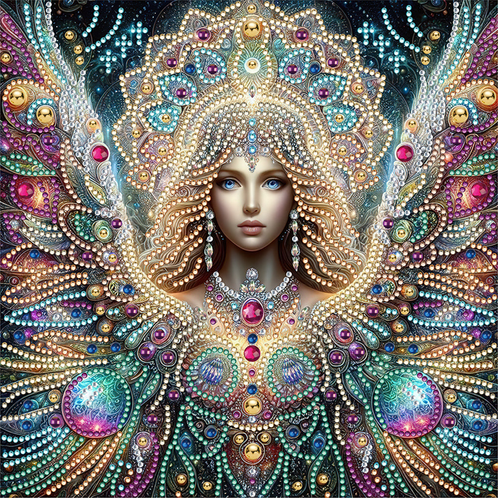 Diamond Painting - Partial Special Shaped - Girl (30*30CM)