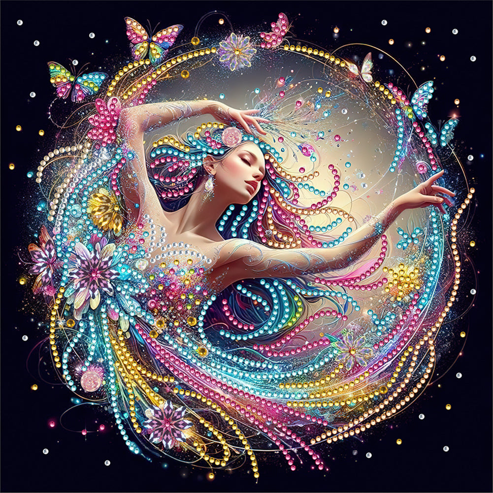 Diamond Painting - Partial Special Shaped - Girl (30*30CM)