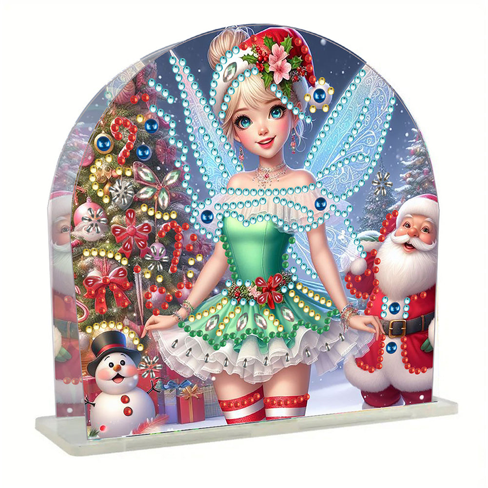 Christmas Acrylic DIY 5D Diamond Art Painting Napkin Holder Set Home Table Decor