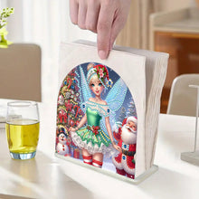Load image into Gallery viewer, Christmas Acrylic DIY 5D Diamond Art Painting Napkin Holder Set Home Table Decor
