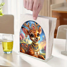 Load image into Gallery viewer, Christmas Acrylic DIY 5D Diamond Art Painting Napkin Holder Set Home Table Decor
