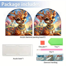 Load image into Gallery viewer, Christmas Acrylic DIY 5D Diamond Art Painting Napkin Holder Set Home Table Decor
