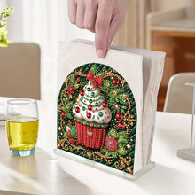 Load image into Gallery viewer, Christmas Acrylic DIY 5D Diamond Art Painting Napkin Holder Set Home Table Decor
