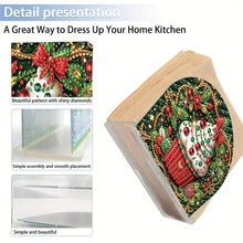 Load image into Gallery viewer, Christmas Acrylic DIY 5D Diamond Art Painting Napkin Holder Set Home Table Decor
