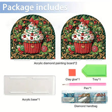 Load image into Gallery viewer, Christmas Acrylic DIY 5D Diamond Art Painting Napkin Holder Set Home Table Decor
