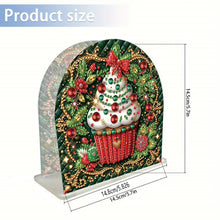 Load image into Gallery viewer, Christmas Acrylic DIY 5D Diamond Art Painting Napkin Holder Set Home Table Decor
