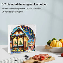 Load image into Gallery viewer, Christmas Acrylic DIY 5D Diamond Art Painting Napkin Holder Set Home Table Decor
