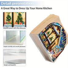 Load image into Gallery viewer, Christmas Acrylic DIY 5D Diamond Art Painting Napkin Holder Set Home Table Decor
