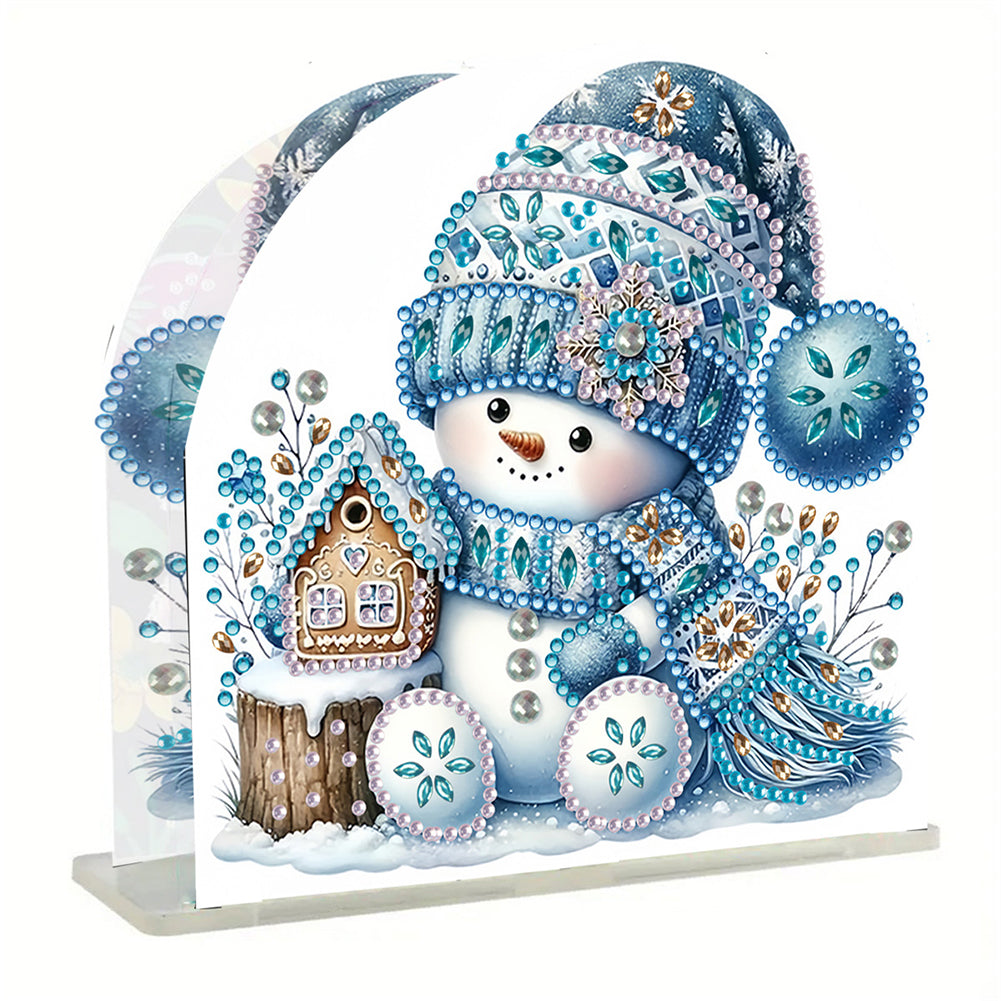 Christmas Acrylic DIY 5D Diamond Art Painting Napkin Holder Set Home Table Decor