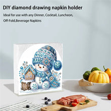 Load image into Gallery viewer, Christmas Acrylic DIY 5D Diamond Art Painting Napkin Holder Set Home Table Decor
