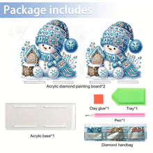 Load image into Gallery viewer, Christmas Acrylic DIY 5D Diamond Art Painting Napkin Holder Set Home Table Decor
