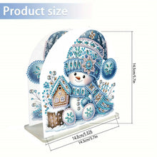 Load image into Gallery viewer, Christmas Acrylic DIY 5D Diamond Art Painting Napkin Holder Set Home Table Decor
