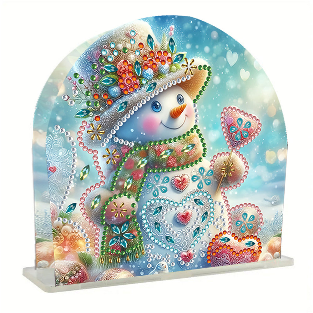 Christmas Acrylic DIY 5D Diamond Art Painting Napkin Holder Set Home Table Decor