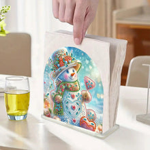 Load image into Gallery viewer, Christmas Acrylic DIY 5D Diamond Art Painting Napkin Holder Set Home Table Decor

