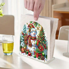 Load image into Gallery viewer, Christmas Acrylic DIY 5D Diamond Art Painting Napkin Holder Set Home Table Decor
