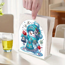 Load image into Gallery viewer, Christmas Acrylic DIY 5D Diamond Art Painting Napkin Holder Set Home Table Decor
