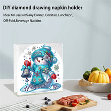 Load image into Gallery viewer, Christmas Acrylic DIY 5D Diamond Art Painting Napkin Holder Set Home Table Decor
