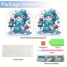 Load image into Gallery viewer, Christmas Acrylic DIY 5D Diamond Art Painting Napkin Holder Set Home Table Decor
