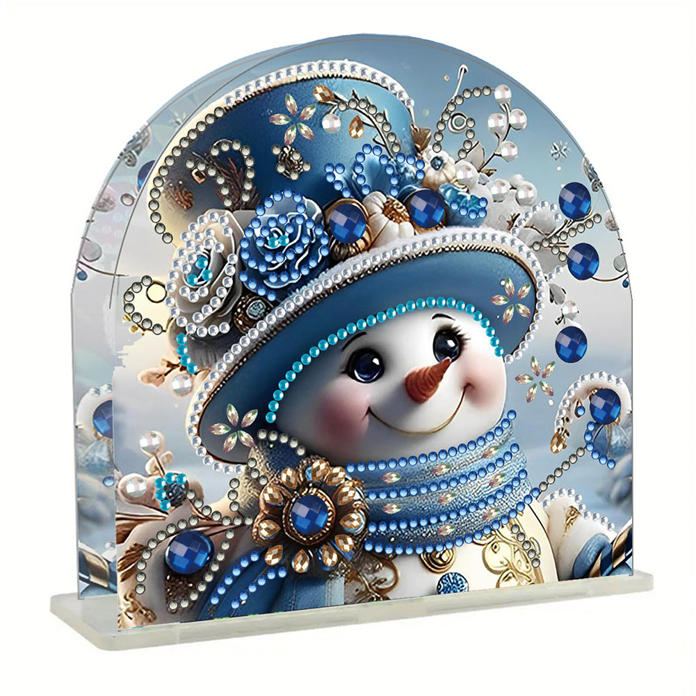 Christmas Acrylic DIY 5D Diamond Art Painting Napkin Holder Set Home Table Decor