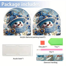 Load image into Gallery viewer, Christmas Acrylic DIY 5D Diamond Art Painting Napkin Holder Set Home Table Decor
