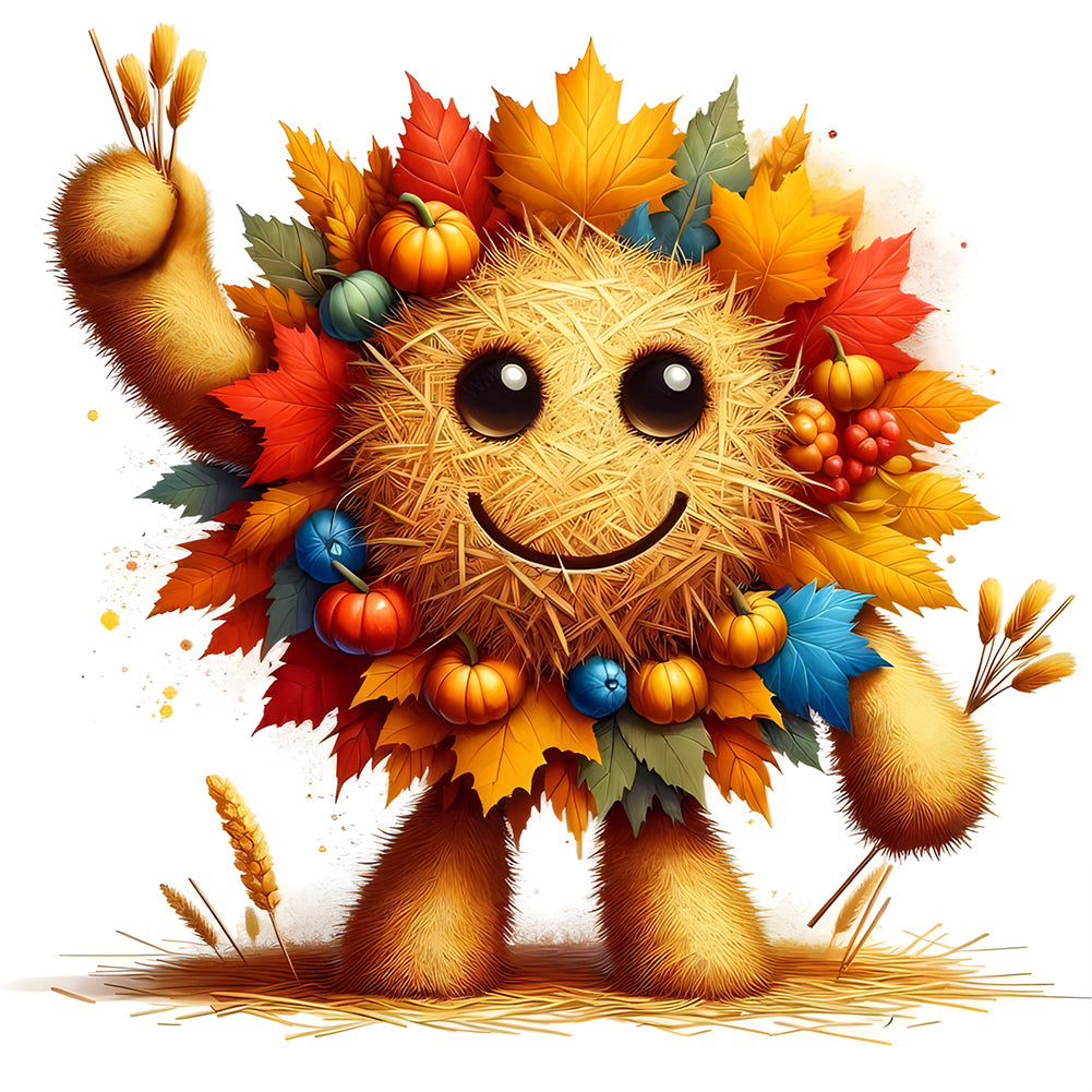 Diamond Painting - Full Round - Autumn scarecrow (30*30CM)