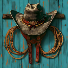 Load image into Gallery viewer, Diamond Painting - Full Round - Cowboy hat (30*30CM)
