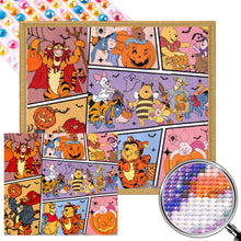Load image into Gallery viewer, AB Diamond Painting - Full Round - Halloween Winnie the Pooh and friends (50*45CM)
