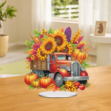Load image into Gallery viewer, Acrylic Special Shaped Pumpkin Truck Table Top Diamond Painting Ornament Kits
