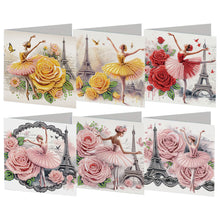 Load image into Gallery viewer, 6Pcs Ballet Animals Faith Diamond Birthday Blessing Card for Friend Family Lover

