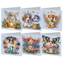 Load image into Gallery viewer, 6Pcs Ballet Animals Faith Diamond Birthday Blessing Card for Friend Family Lover
