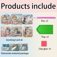 Load image into Gallery viewer, 6Pcs Ballet Animals Faith Diamond Birthday Blessing Card for Friend Family Lover
