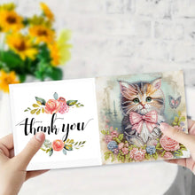 Load image into Gallery viewer, 6Pcs Ballet Animals Faith Diamond Birthday Blessing Card for Friend Family Lover
