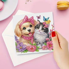 Load image into Gallery viewer, 6Pcs Ballet Animals Faith Diamond Birthday Blessing Card for Friend Family Lover
