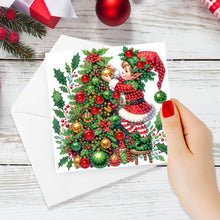 Load image into Gallery viewer, 6pcs Diamond Painting Greeting Cards Diamond Art Christmas Cards (Christmas A)
